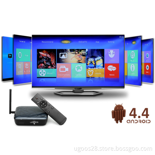 Ugoos Ut3 Dualboot Smart TV Box-Rockchip Rk3288 Quad Core 2GB RAM 16GB ROM Android 4.4.2 TV Box with HDMI in/out, H. 265, Bluetooth, WiFi